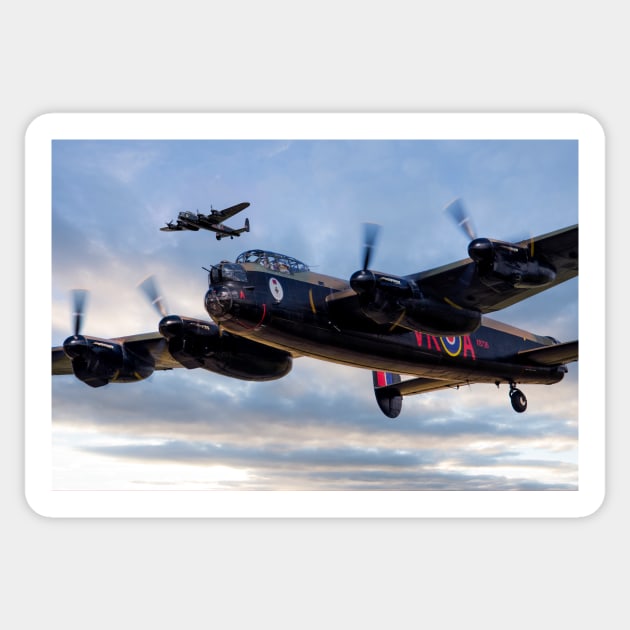 Avro Lancasters Sticker by aviationart